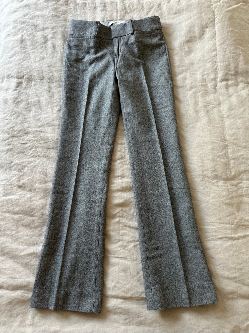 Banana Republic Martin Fit Wool Fully Lined Trousers Heather Grey 00P